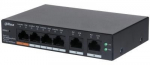 Dahua 6-Port Cloud Managed Desktop Switch with 4-Port PoE, 60W