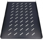 Extralink 1U 750mm Black | Shelf | 19", 752 x 472mm, spot mounted, for cabinets with a depth of 1000mm
