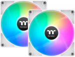 140mm Thermaltake CT140 Reverse ARGB Sync PC Cooling Fan White 2 Pack