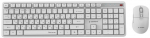 Gembird KBS-WMS-01-W-CYRL Silent key Pro Business wireless desktop set, white, RU layout
