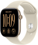Apple Watch Series 12 GPS 46mm Light Gold Aluminium Case with Sand Sport Band - S/M | Apple