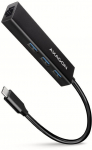 AXAGON HMC-GL3A USB-C-Hub, 3x USB-A, Gbit-LAN, schwarz