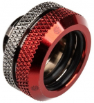 Bitspower Multi-Link Adapter Anschluss gerade G1/4 Zoll AG auf 16mm AD Hardtube - schwarz gl&auml;nzend/rot