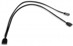 Alphacool aRGB 3-Pin to 2x 3-Pin Y-Splitter 30cm Black