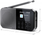Sharp DR-P520(GY) Osaka Pocket/Handheld Portable Digital Radio, Grey