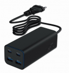 Gembird Universal charger 100W GaN 2xUSB-A 2xUSB-C fast charger black