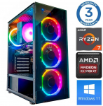 INTOP Ryzen 7 5700X 16GB 1TB SSD M.2 NVME+2TB RX6600 8GB WIN11