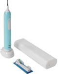 Braun Oral-B Pro 1 Cross Action Caribbean Blue electric toothbrush with travel case (blue)