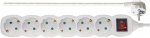 Power Strip SCHUKO with switch &ndash; 6 sockets, 5.0m, 1,5mm&sup2;