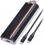 Graugear G-M208-20G SSD Enclosure, USB 3.2, NVMe & SATA Support, 20Gbps - Black