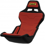 Sabelt SRP-1 Sim Racing Seat, Fiberglass Shell, Formula Design, Padded - Racing Red