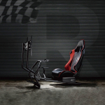 NanoRS RS160 Gaming Chair Racing Simulator Stand 3 in 1 PC Console Gamers Synthetic Leather Cover Steering Wheel Stand T