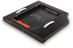 AXAGON RSS-CD09 2.5" SSD/HDD caddy into DVD slot, 9.5 mm, LED, ALU