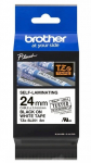 Brother TZESL251 24mm Black on White Self-Laminate Tape
