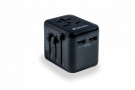 Verbatim UTA-01 Universal Travel Adapter (Black, 2x USB-A)