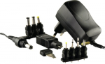 100-240V, Out: 3/4.5/5/6/7.5/9/12 V, Black
