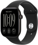 Apple Watch Series 12 GPS 46mm Black Aluminium Case with Black Sport Band - S/M | Apple