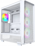 Montech X5 Mid-Tower Case, E-ATX, ARGB, Tempered Glass - White