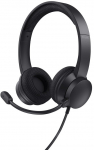 Trust HS-260 Headset Wired Neck-band Office/Call center USB Type-A Black