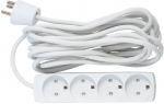 MicroConnect 4-way Danish Power Strip 5mWith Earth, without ON/OFF Switch