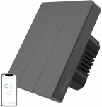 Smart WiFi wall switch SONOFF M5-3C-80 (3-channel, for frame, graphite)