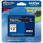 Brother | TZe-335 Laminated Tape | White on Black | TZe | 8 m | 1.2 cm