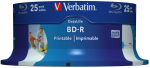 Verbatim BD-R 6x 25GB 25P CB HTL Printable NO ID 43811