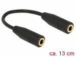 Delock Adapter Audio Stereo Jack 3.5 mm 4 pin female > female 13 cm