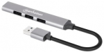 MANHATTAN 4Port USB-A Hub 3x480Mbits 1xGbits USB-A Stecker