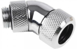 Alphacool Eiszapfen 13mm HardTube compression fitting 45&deg; rotatable G1/4 - knurled - chrome