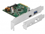 Delock PCIe x4 1x USB Type-C (USB3.2 Gen2) + 1x USB Type-A (USB3.2 Gen2)