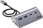 UNITEK ALUMINIUM USB-C HUB 2X USB-A 2X USB-C 5GBPS