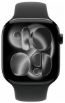 Apple Watch Series 11, 46mm, Aluminum, Black Glossy, Sport Band M/L