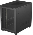 19" 22U 800x1200 black standing rack cabinet