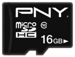 SD MicroSD HC Card 16GB PNY Performance Plus Cl.10 retail