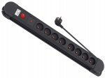 Maclean MCE11 power extension 1.5 m 8 AC outlet(s) Indoor Black
