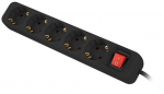 Lanberg Steckdosenleiste 5x Schuko m.Schalter,1.5m schwarz
