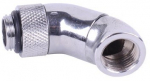 Alphacool HF angled adaptor double 45&deg; revolvable G1/4'' outer thread to G1/4'' inner thread - chrome