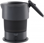 Adler AD 1377 Silicon Travel Kettle 600W 0.6L Grey