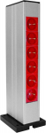 Double vertical aluminum floor column, capacity 2x23M