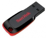 SanDisk Cruzer Blade 128GB USB-A Flash Drive Black/Red
