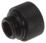 Alphacool Eiszapfen 12mm HardTube compression fitting G1/4 - knurled - deep black