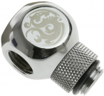Bitspower Adapter T-Splitter G1/4 Zoll AG auf 2x G1/4 Zoll IG - drehbar, TII, silber gl&auml;nzend