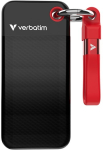 Verbatim Pocket SSD 1 TB external USB-C 3.2 Gen 2 black/red