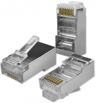 Qoltec 54554 RJ45 modular connector | CAT5e | FTP |Gold-plated contacts | 100 pieces