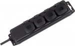 Brennenstuhl power strip with covers IP44 4x 2m black