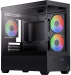 AeroCool P300D-G-BK-v1 PC case black tempered glass x2