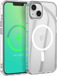 eSTUFF INFINITE (GRS) OSLO iPhone 15 Clear Magnetic Cover. Material: 65% (GRS) recycled PC and 21% (GRS) recycled TPU