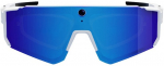 Colmi V06 AI White Sports Sunglasses (with blue lenses)