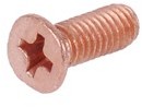 Screw DIN 965 M4 x 10 countersunk copper coated